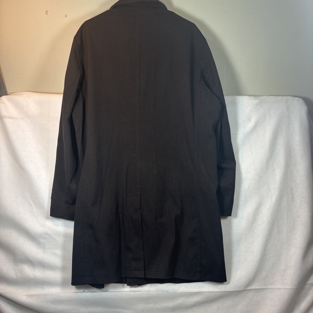 Michael Kors Mens Charcoal Herringbone Full Zip Lined Jacket Coat XL - Picture 11 of 16